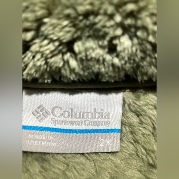 Colombia Olive Green Fleece Zip up Jacket 2XL - Picture 5 of 5